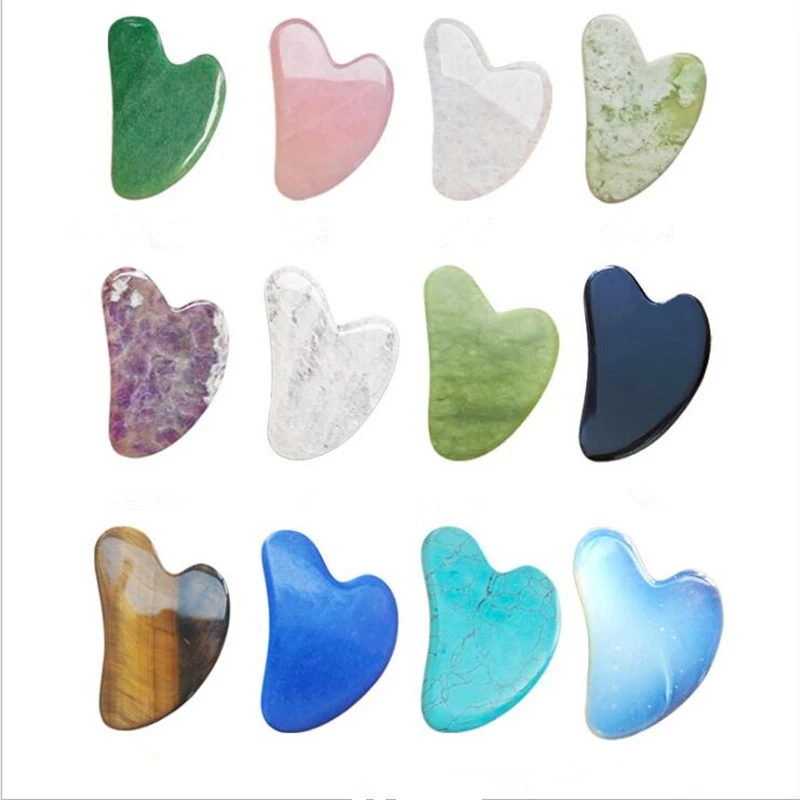 Jade Roller Stone - Rolo de jade verde natural, massagem