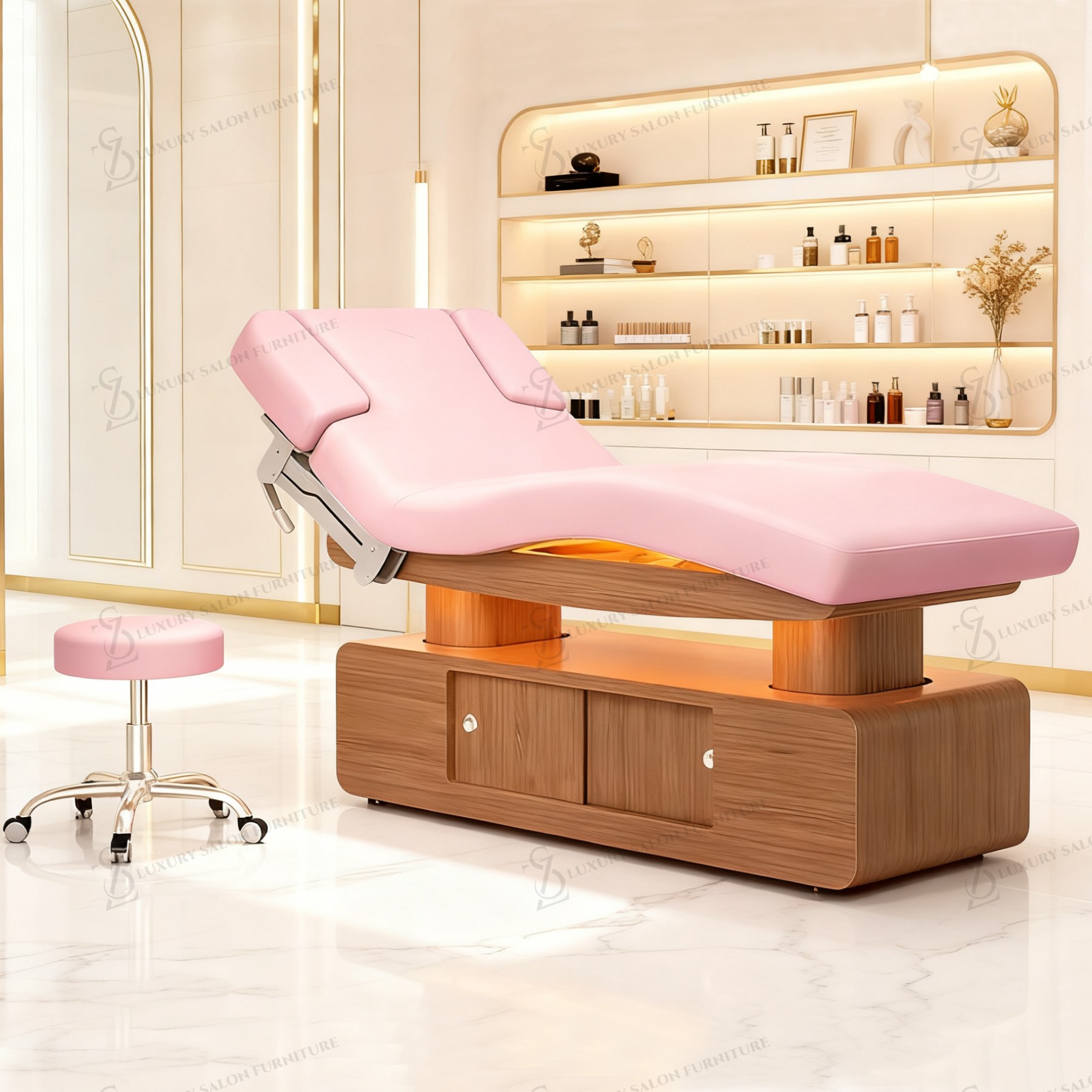 Luxo 3/4 motores rosa cama de  - Spa Wellness And Beauty avaliação e preço